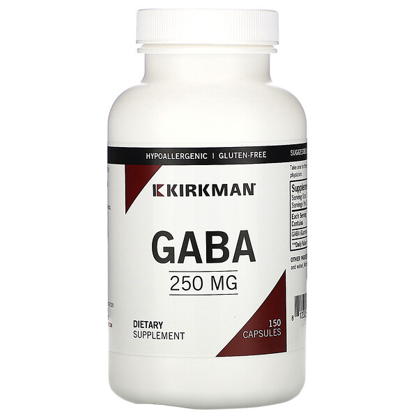 ГАМК, 250 мг, 150 капсул Kirkman Labs