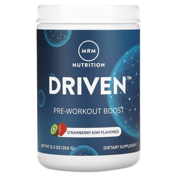 DRIVEN, Pre-Workout Boost, Strawberry Kiwi, 12.3 oz (Унции) (350 g) MRM