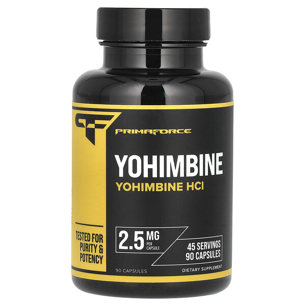 Йохимбин HCl, 2,5 мг, 90 вегетарианских капсул Primaforce