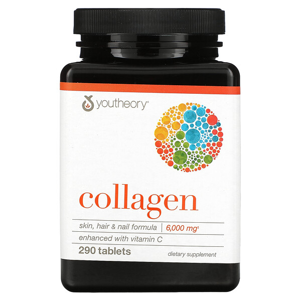 Коллаген - 6000 мг - 290 таблеток - Youtheory Youtheory