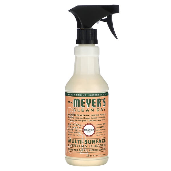 Muti-Surface Everyday Cleaner, аромат герани, 16 жидких унций (473 мл) Mrs. Meyer's