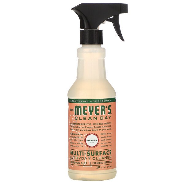 Muti-Surface Everyday Cleaner, аромат герани, 16 жидких унций (473 мл) Mrs. Meyers Clean Day