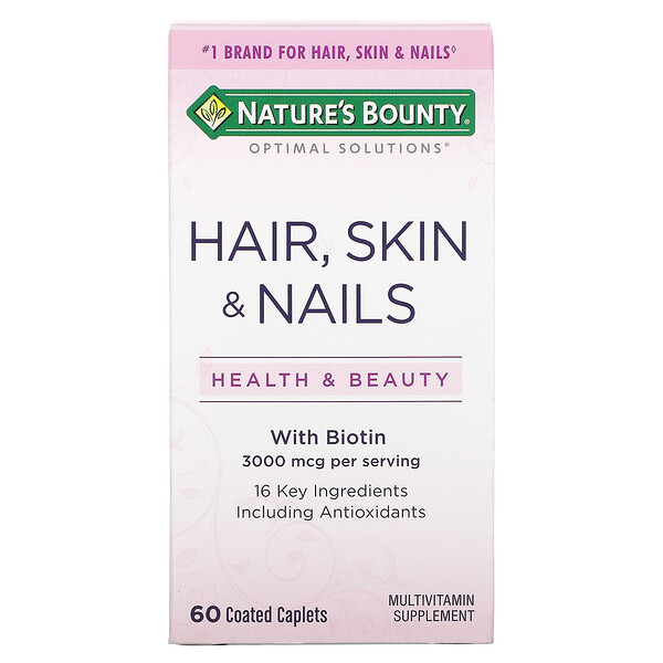 Волосы, кожа и ногти, 60 капсул в оболочке Nature's Bounty