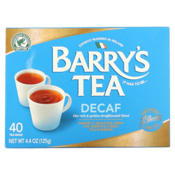 Смесь без кофеина, 40 чайных пакетиков, 4,4 унции (125 г) Barry's Tea