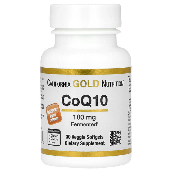 CoQ10, 100 мг - 30 растительных мягких капсул - California Gold Nutrition California Gold Nutrition