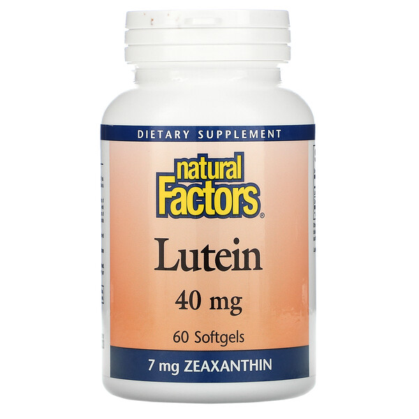 Лютеин, 40 мг, 60 мягких таблеток Natural Factors