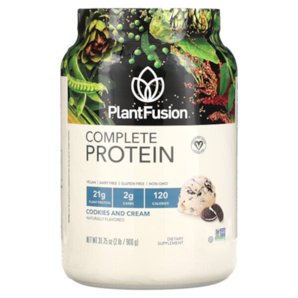 Полноценный белок, печенье и сливки, 2 фунта (900 г) PlantFusion