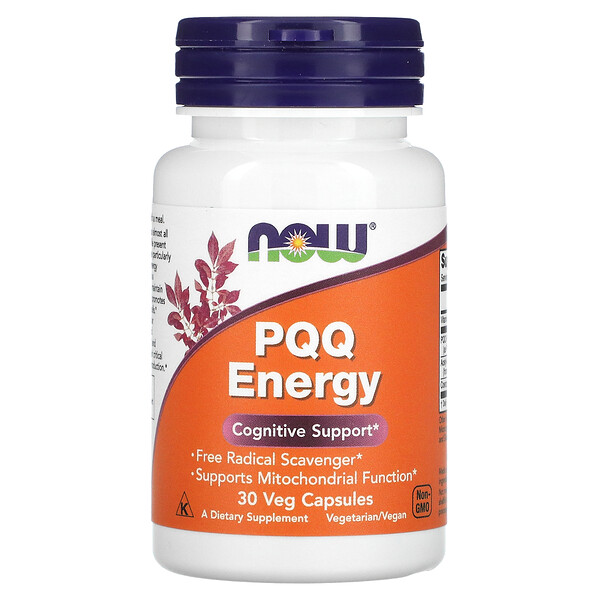 PQQ Energy, 20 мг, 30 растительных капсул NOW Foods