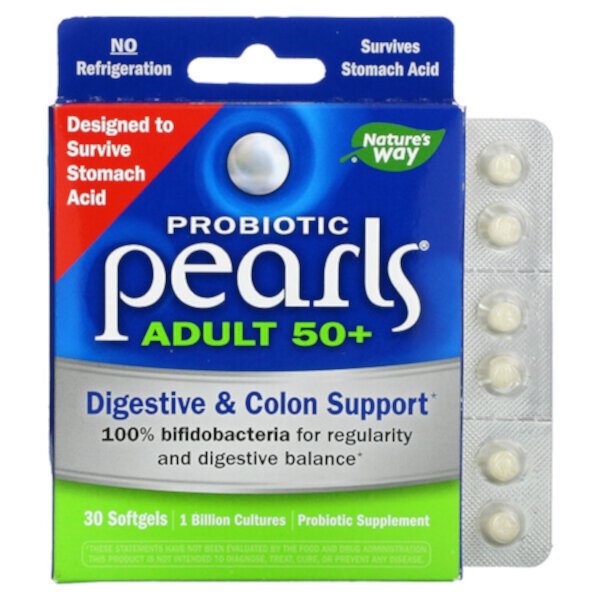 Probiotic Pearls Adult 50+, 30 капсул Nature's Way