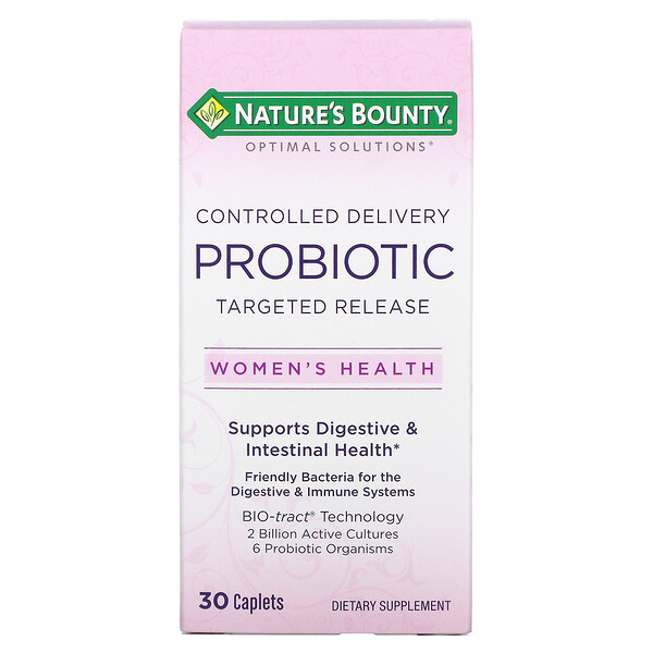 Оптимальные Решения, Здоровье Женщин, Пробиотик с Управляемой Доставкой - 30 Таблеток - Nature's Bounty Nature's Bounty