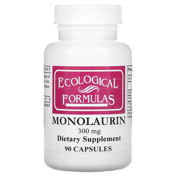 Монолаурин, 300 мг, 90 капсул Ecological Formulas