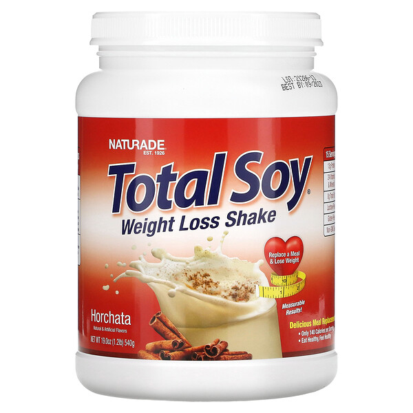 Total Soy, Коктейль для похудения, орчата, 1,2 фунта (540 г) Naturade
