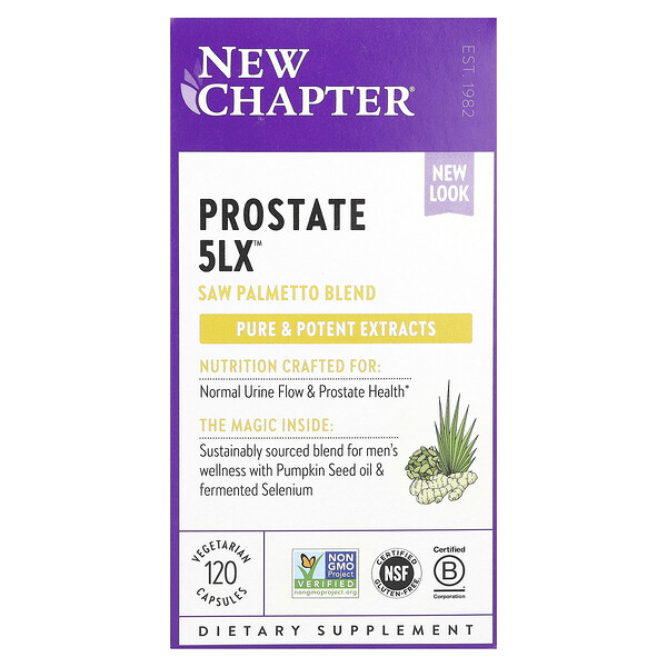 Prostate 5LX, 120 вегетарианских капсул New Chapter