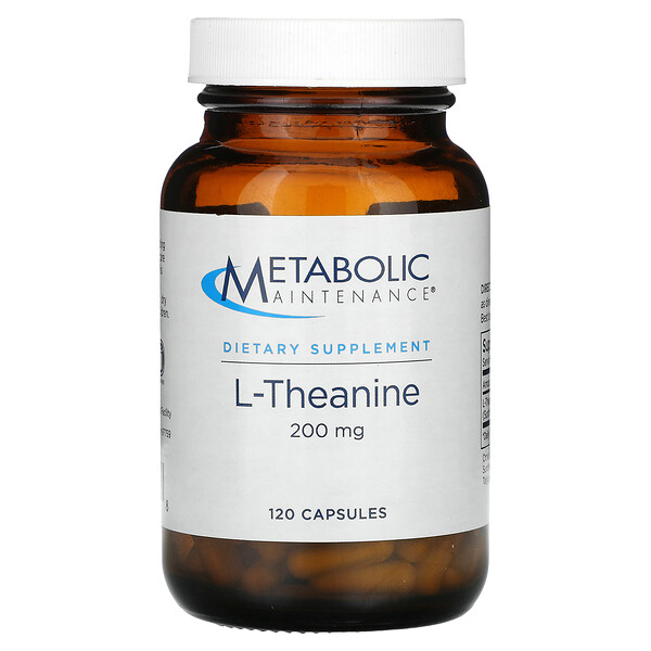L-теанин, 200 мг, 120 капсул Metabolic Maintenance