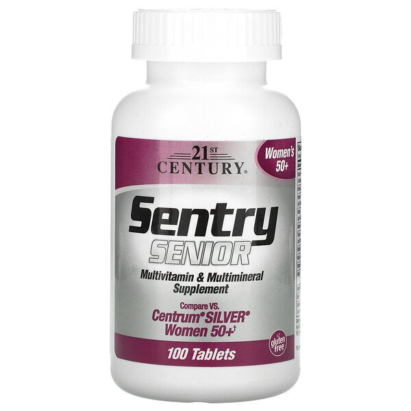 Sentry Senior, Мультивитаминная и мультиминеральная добавка, для женщин старше 50 лет, 100 таблеток 21st Century