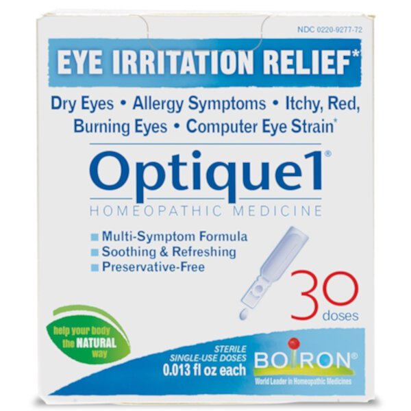Optique 1, Средство от раздражения глаз, 30 доз по 0,013 жидких унций каждая Boiron