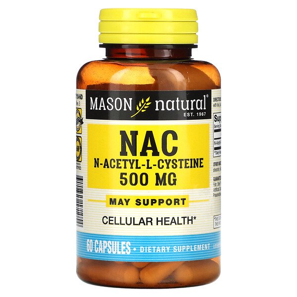 NAC - 500 мг - 60 капсул - Mason Natural Mason Natural