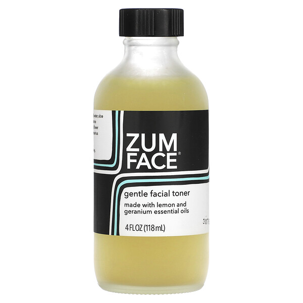 Zum Face, Нежный тоник для лица, лимон и герань, 4 жидких унции (118 мл) ZUM