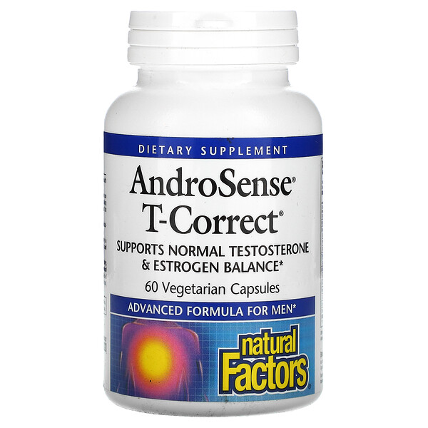 AndroSense T-Correct, 60 вегетарианских капсул Natural Factors