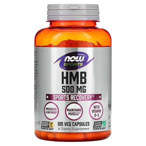 Sports, HMB, 500 мг, 120 растительных капсул NOW Foods