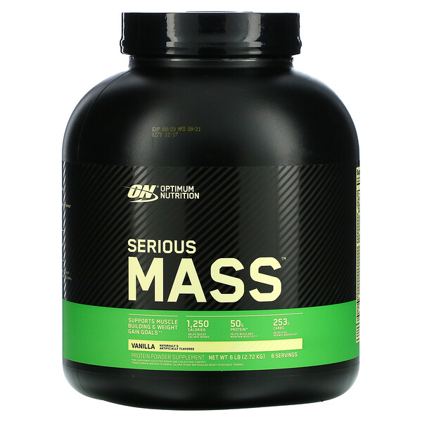 Serious Mass, ваниль, 6 фунтов (2,72 кг) Optimum Nutrition