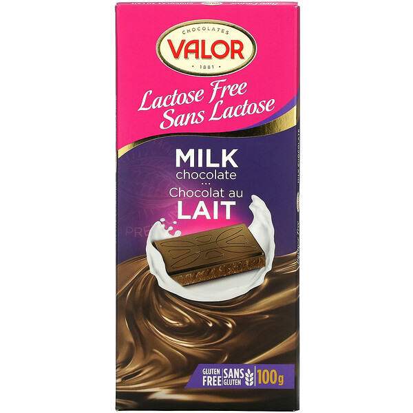 Молочный шоколад, без лактозы, 100 г Valor