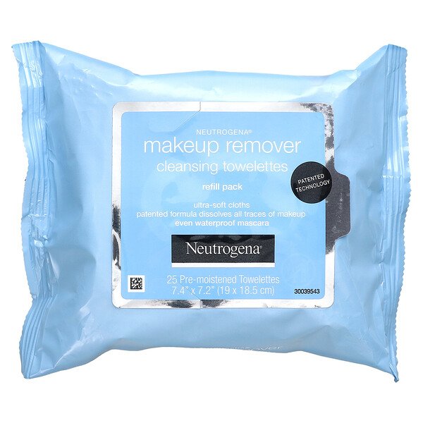 Ультрамягкие очищающие салфетки для снятия макияжа, 25 компостируемых салфеток на растительной основе Neutrogena