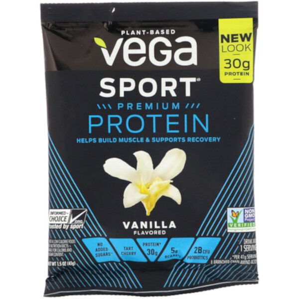 Sport, Протеин, ваниль, 1,5 унции (41 г) Vega