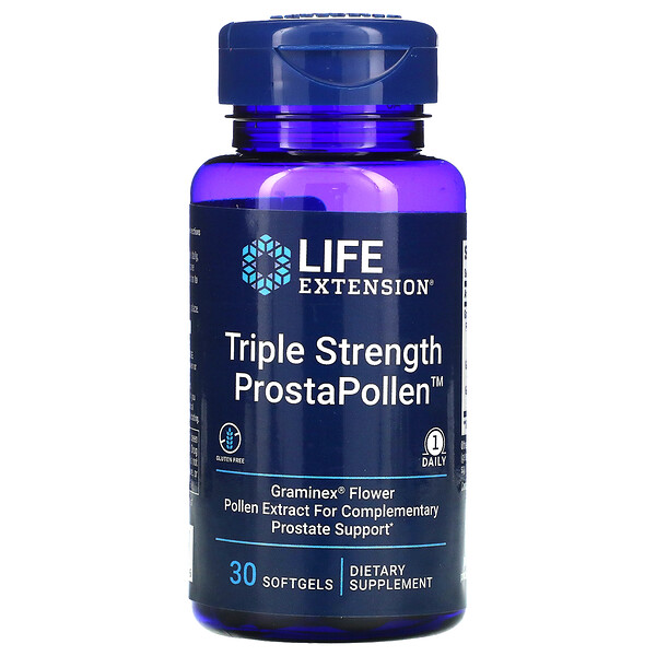 Тройная сила ProstaPollen, 30 мягких таблеток Life Extension