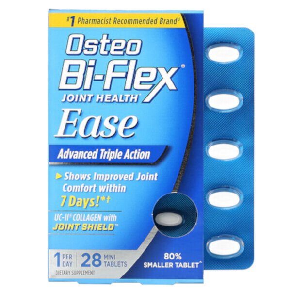 Joint Health, Ease, улучшенное тройное действие, 28 мини-таблеток Osteo Bi-Flex