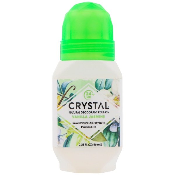 Натуральный шариковый дезодорант, ваниль и жасмин, 2,25 ж. унц. (66 мл) Crystal Body Deodorant