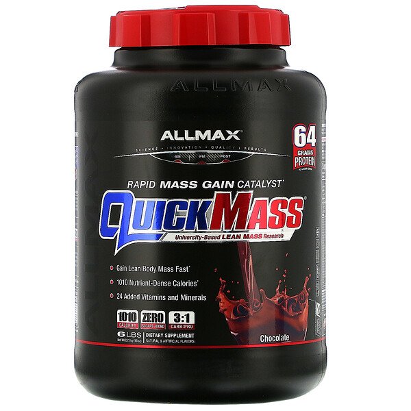 QuickMass, Катализатор быстрого набора массы, шоколад, 6 фунтов (2,72 кг) ALLMAX Nutrition