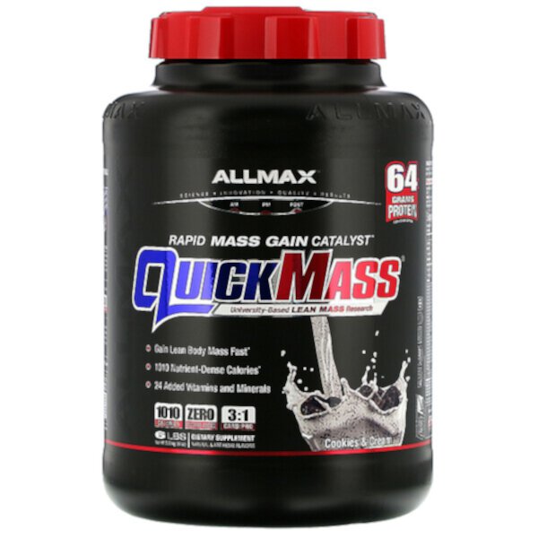 Катализатор быстрого набора массы Quick Mass, печенье и сливки, 6 фунтов (2,72 кг) ALLMAX Nutrition