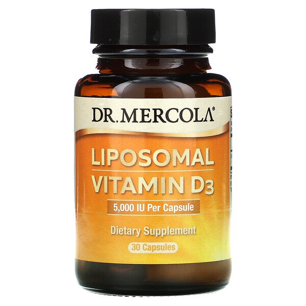 Липосомальный витамин D3, 5000 МЕ, 30 капсул Dr. Mercola