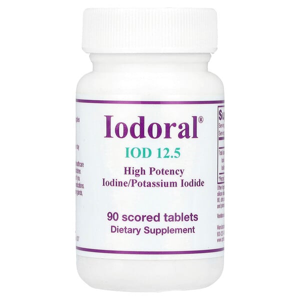Iodoral, Йод/Йодид калия, 90 таблеток с риской - Optimox Optimox