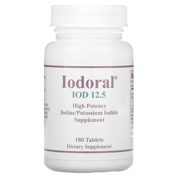 Iodoral, IOD 12.5, 180 таблеток - Optimox Optimox