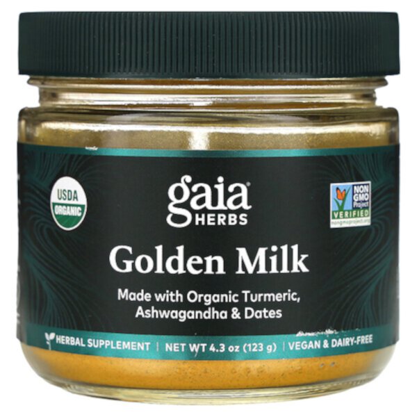 Золотое молоко, 4,3 унции (123 г) Gaia Herbs