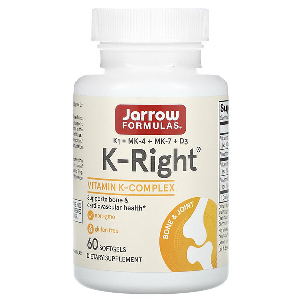 K-Right, 60 гелевых капсул Jarrow Formulas