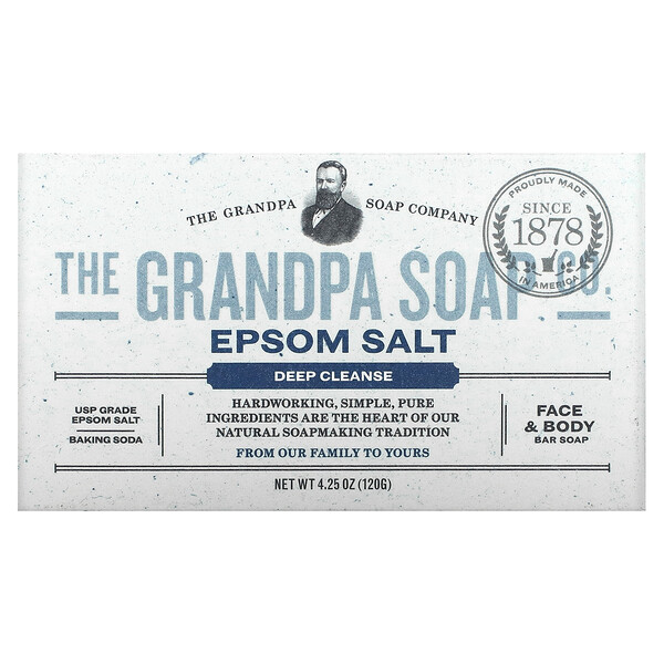 The Grandpa Soap Company Oatmeal Bar Soap, Soothe, 4.25 oz/120 g