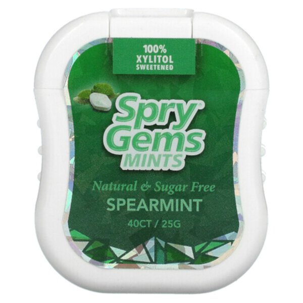 Spry Gems, Mints, мята колосистая, 40 штук, 25 г Xlear