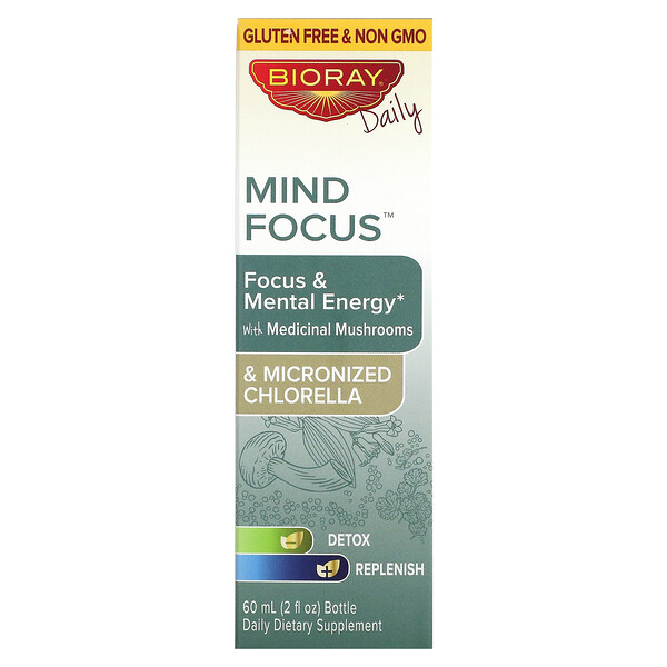 Mind Zeal, Focus & Mental Energy, без спирта, 2 жидких унции (60 мл) Bioray Inc.
