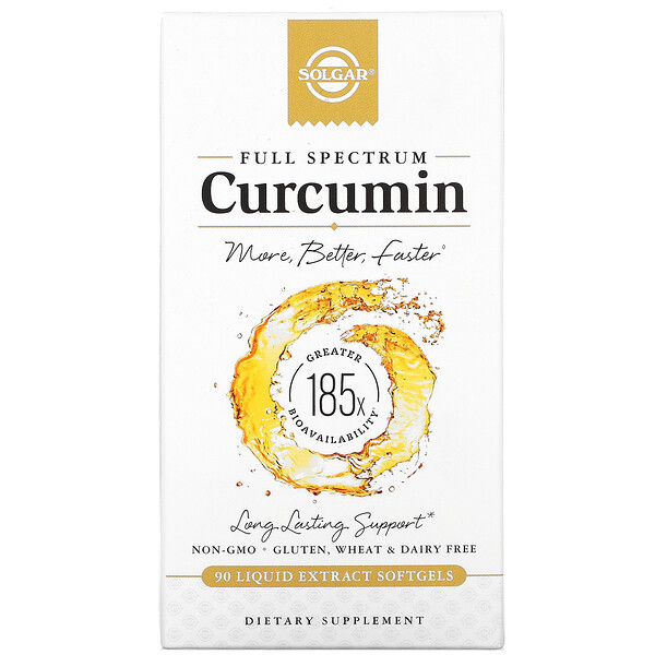 Full Spectrum Curcumin, 90 мягких капсул с жидким экстрактом Solgar