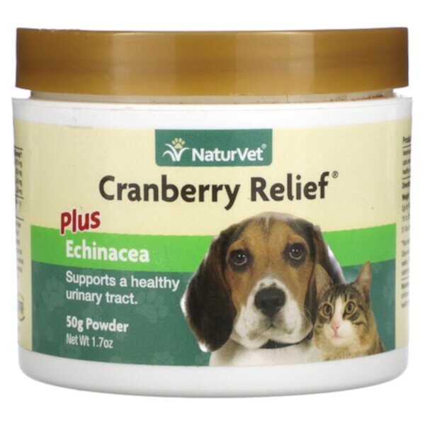 Cranberry Relief Plus Echinacea, для собак и кошек, порошок 1,7 унции (50 г) NaturVet