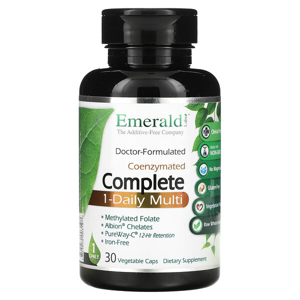 Коферментированный полноценный мультивитамин на каждый день - 30 растительных капсул - Emerald Labs Emerald Labs