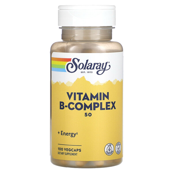 Витамин B-Комплекс - 50 мг - 100 растительных капсул - Solaray Solaray