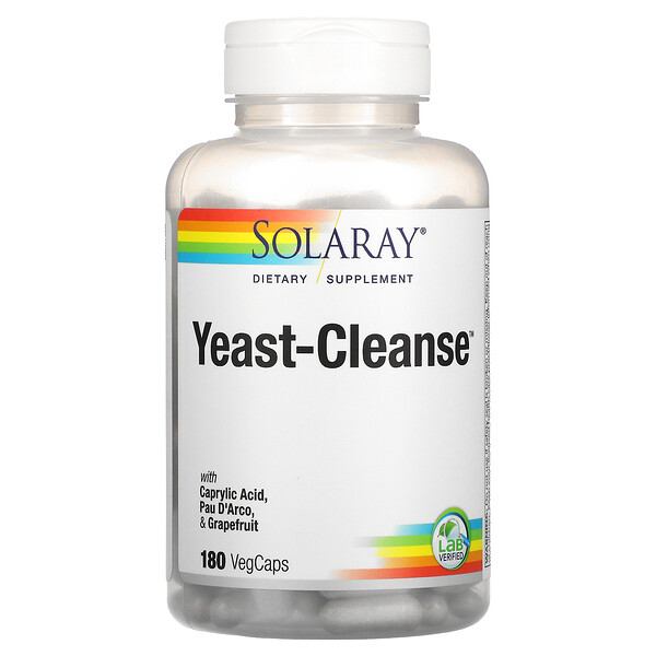 Yeast-Cleanse, 180 растительных капсул Solaray