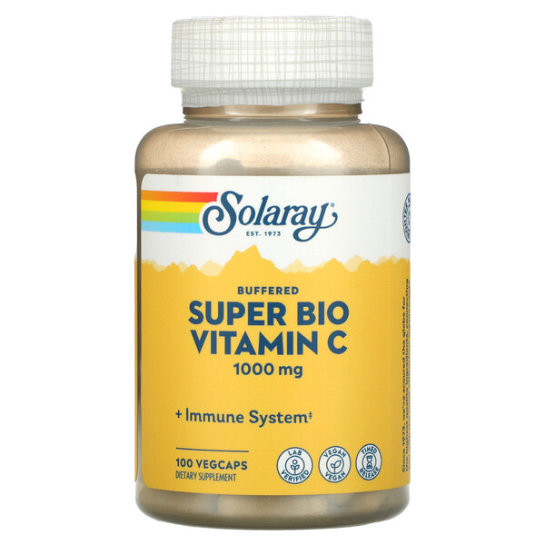 Time Release Super Bio Vitamin C, 100 растительных капсул Solaray