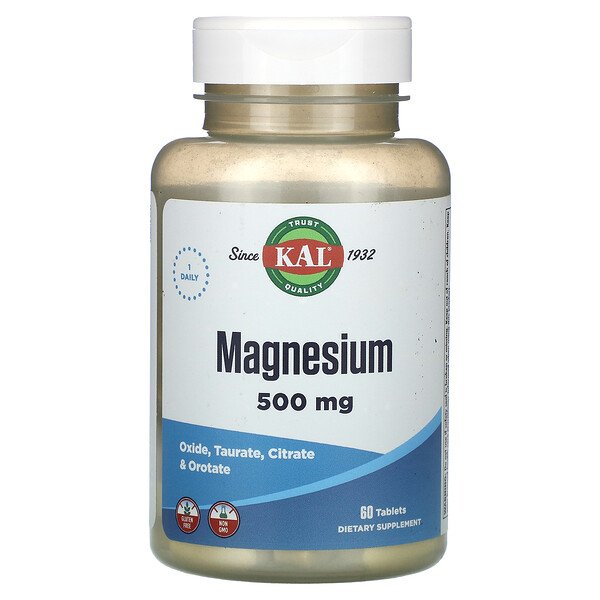 Магний - 500 мг - 60 таблеток - KAL KAL