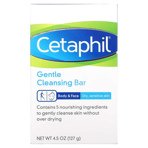 Мягкое очищающее мыло, 4,5 унции (127 г) Cetaphil