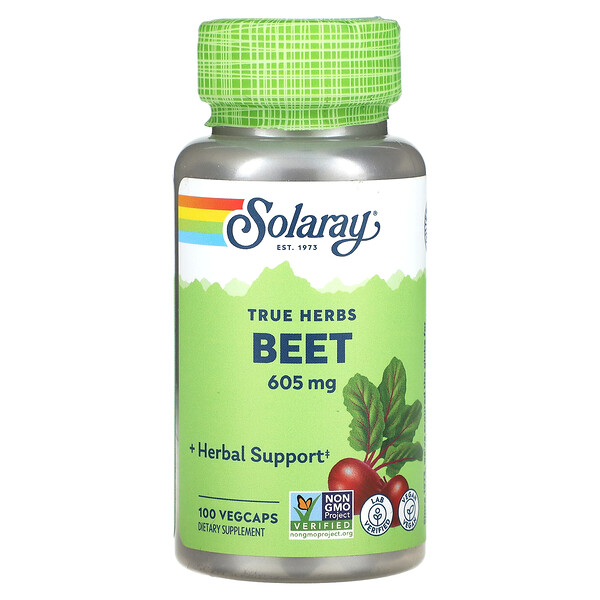 True Herbs, Beet, 605 mg, 100 VegCaps Solaray